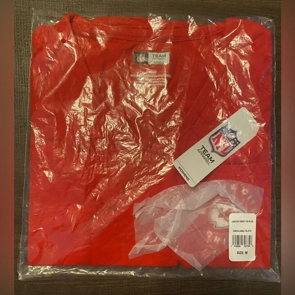 NEW- Kansas City Chiefs Women's By The Rules V-Neck T-Shirt - Red. Medium - Picture 2 of 5